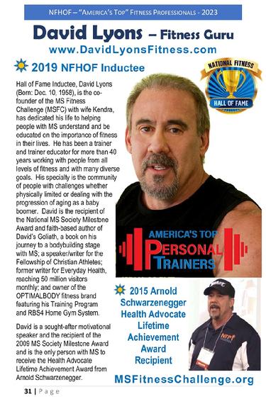 David Lyons National Fitness Hall of Fame Inductee