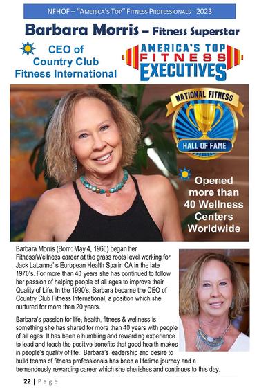 Barbara Morris National Fitness Hall of Fame Professional