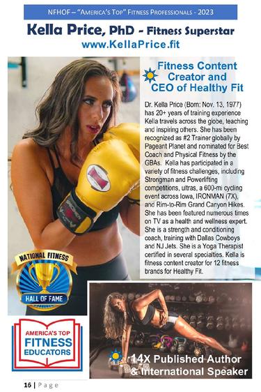 Kella Price National Fitness Hall of Fame Professional
